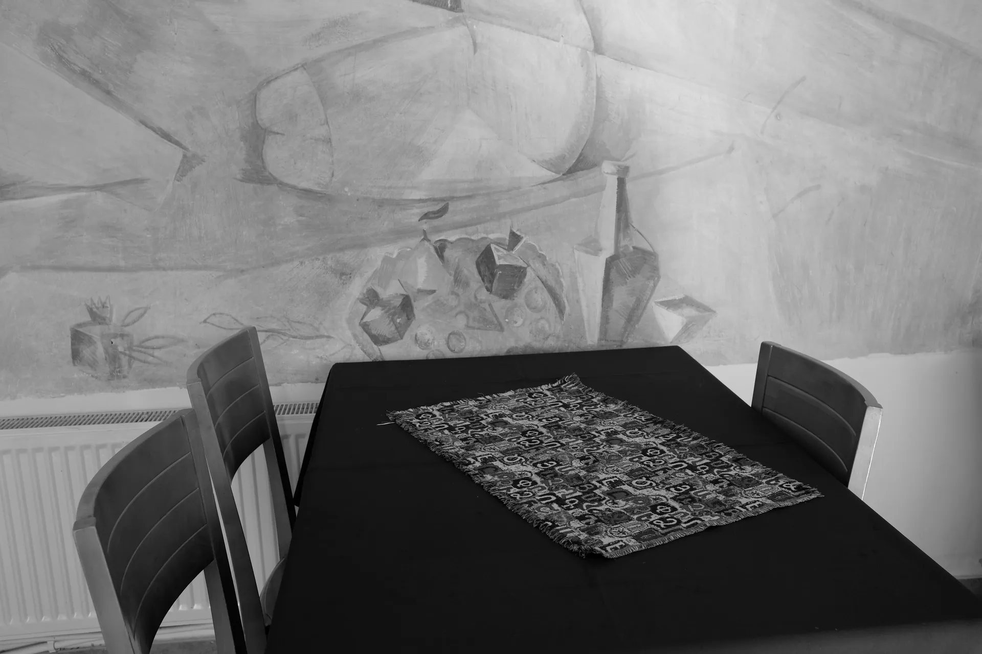 A tablecloth with the Armenian alphabet - Sebastiano Edoardo Casella